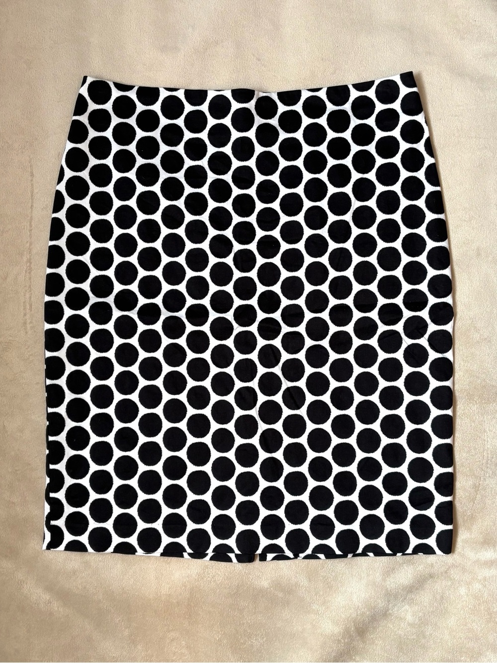 New York & Company Black and White Polka Dot Pencil Skirt